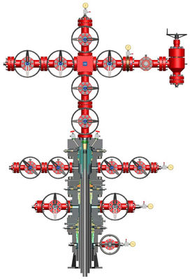 คุณภาพ  API 6A Anti Corrosion Wellhead And Christmas Tree 3 1/8" 5000PSI โรงงาน