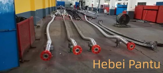 ท่อ Coflexip ขนาดหน้าแปลน 3 1/8” 5,000 psi สำหรับสายโช้คพร้อมฝาครอบป้องกันสแตนเลสแบบยืดหยุ่น