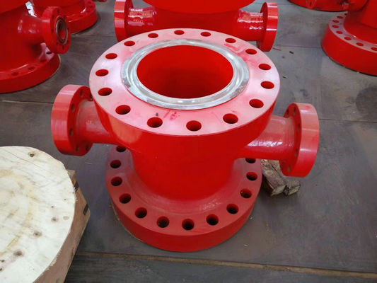 3000 Psi Red Casing Spool Cross โคลน สำหรับการเจาะแรงดันสูง