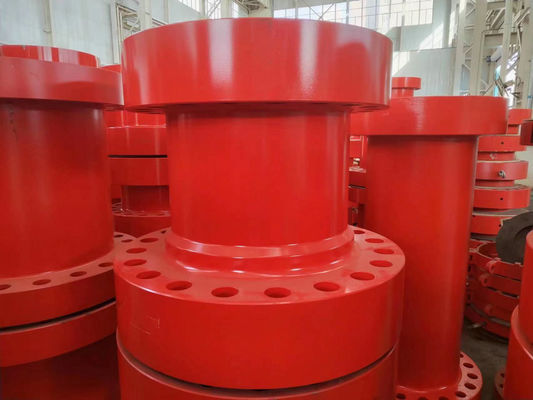 API 6A อะแดปเตอร์แบบกระดุมคู่ อะแดปเตอร์หน้าแปลนเหล็กหล่อที่ปลอดภัยอย่างง่าย