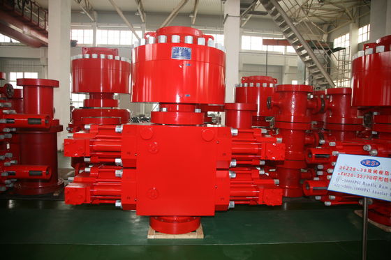 13 5/8 &quot; - 15000psi Shaffer ประเภท ระบบป้องกันการระเบิดออกด้วยกระบอกกระตุ้น Ram Double