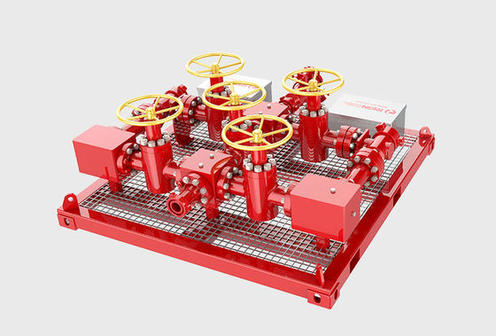 เครื่องทดสอบน้ํามันหลุมหงิด manifold กับ 3000psi การควบคุมความดันและมาตรฐาน API 16C