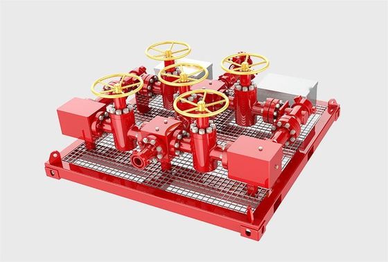 เครื่องทดสอบน้ํามันหลุมหงิด manifold กับ 3000psi การควบคุมความดันและมาตรฐาน API 16C
